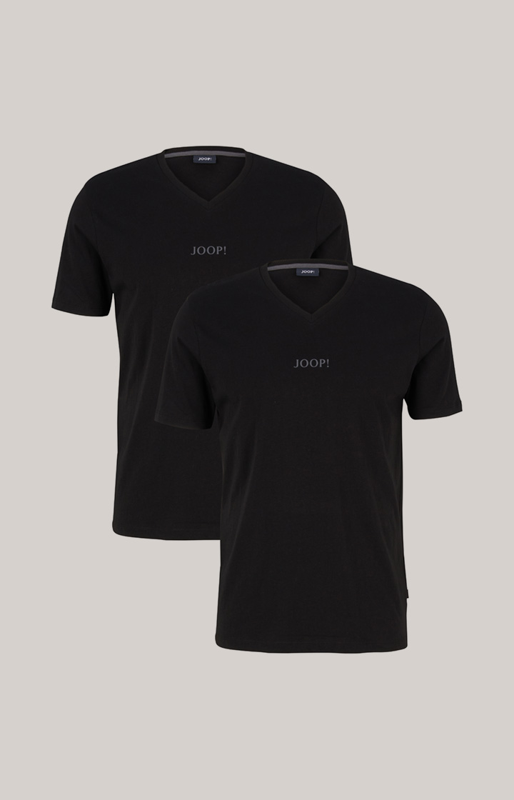 2er-Pack Fine Cotton T-Shirts in Schwarz