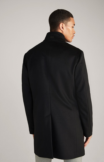 Maron Cashmere Blend Coat in Black