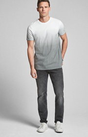 T-Shirt Anouk in Hellgrau/Weiß