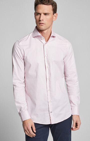 Hemd Pajos-W - bügelleicht - in Rosé gemustert