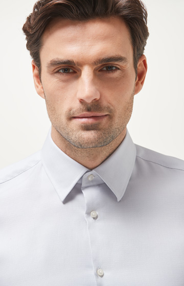 Hemd Pierce - bügelleicht - in Pastellgrau