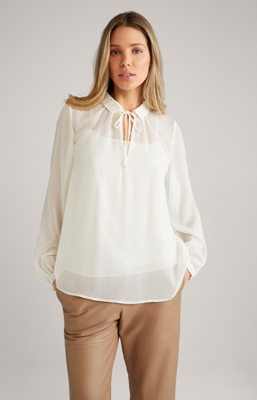 Chiffon-Bluse in Champagner