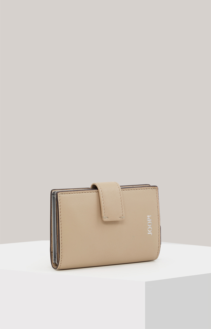 Sofisticato C-Two Leather Card Case in Beige