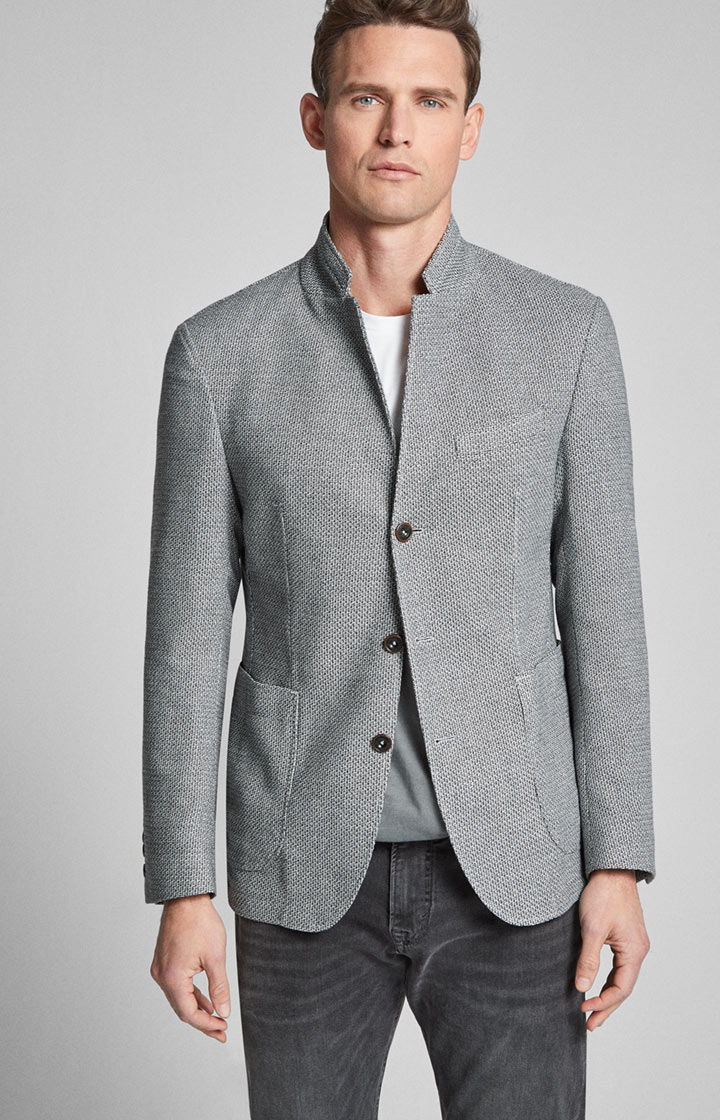 Sakko Hankez in Grau gemustert