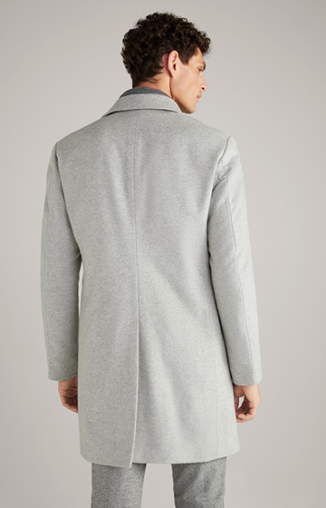 Morris Coat in Mottled Light Grey
