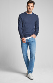 Jeans Roy in Stonewashed-Blau