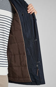 Wattierter Mantel Dannie in Dark Navy 