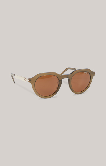 Okulary przeciwsłoneczne w kolorze oliwkowo-brązowym