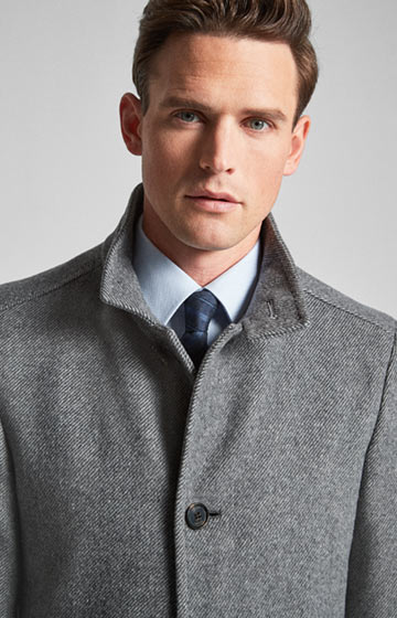 Mantel Maron in Grau-Melange