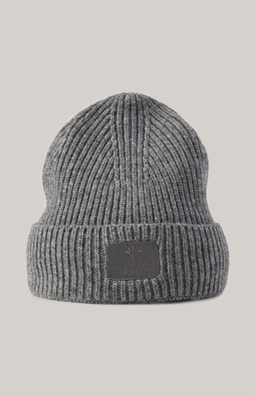 Strick-Mütze in Grau
