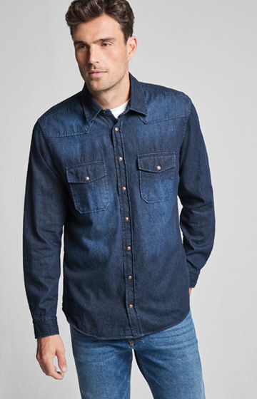 Denim-Hemd Henrik in Dunkelblau