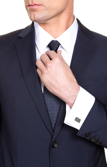 Manschettenknöpfe in Silber/Schwarz