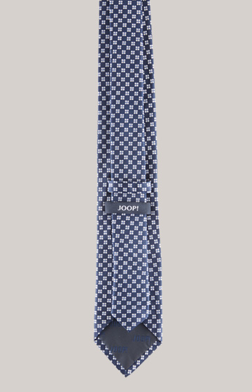 Silk Tie in Dark Blue Pattern