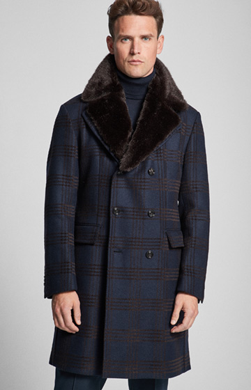 Mantel Torrence in Navy kariert