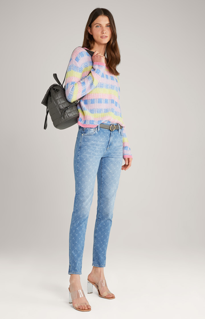 Slim Jeans in Cornflower Muster in Light Blue Washed