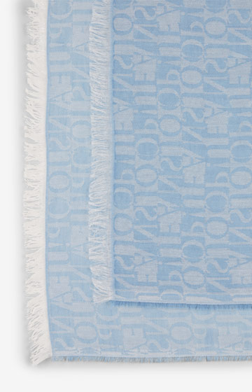 Schal Mace in Hellblau/Silber