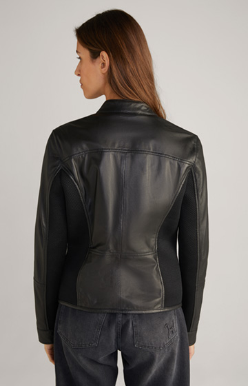 Skórzana kurtka w kolorze czarnym