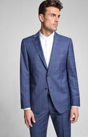 Baukasten-Sakko Finch in Blau kariert