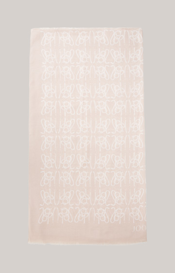 Logo-Schal in Rosé