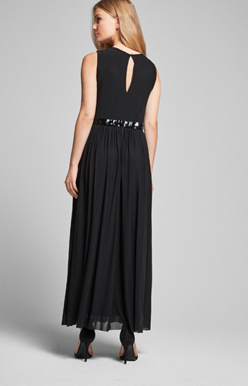 Chiffon-Abend-Kleid Darry in Schwarz