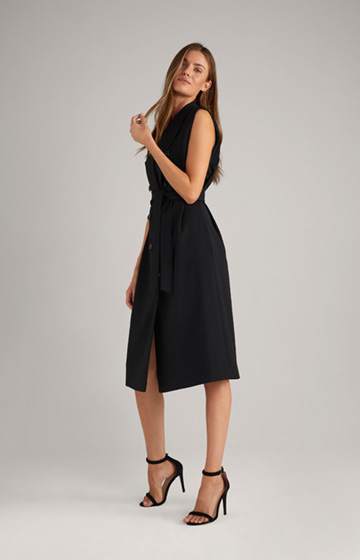 Sukienka/kamizelka z diagonalu w kolorze czarnym