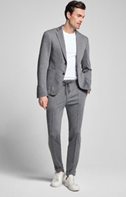 Jersey-Hose Energy in Mittelgrau meliert