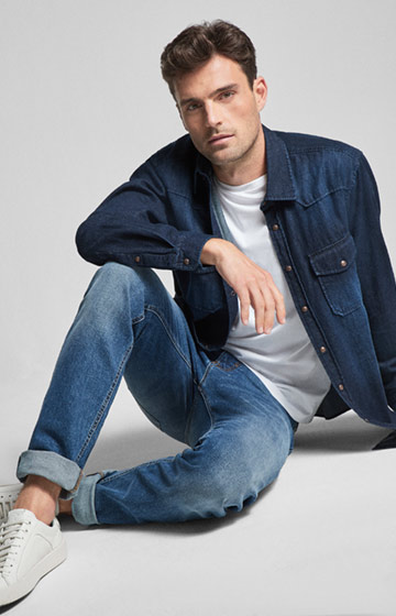 Denim-Hemd Henrik in Dunkelblau