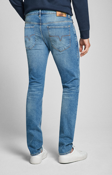 Jeans Stephen in Washed Mittelblau