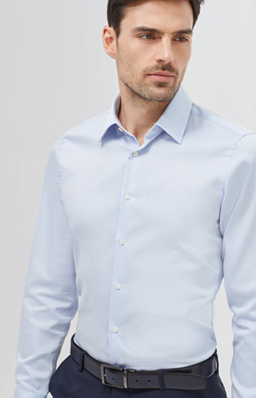 Hemd Pierce in Mittelblau