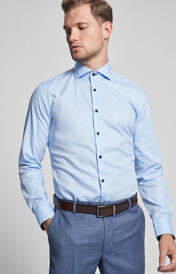 Hemd Panko - bügelleicht - in Blau