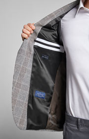 Sakko Four in Hellgrau gemustert