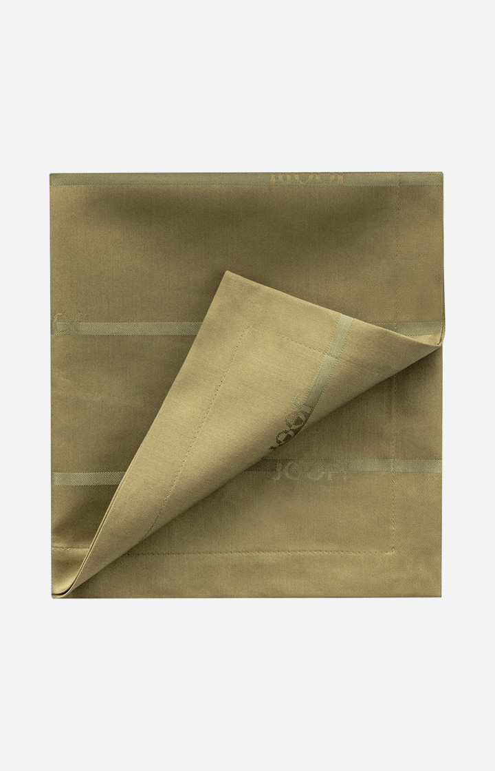 New JOOP! LOGO STRIPES napkins, set of 2 - 50 x 50 cm, olive