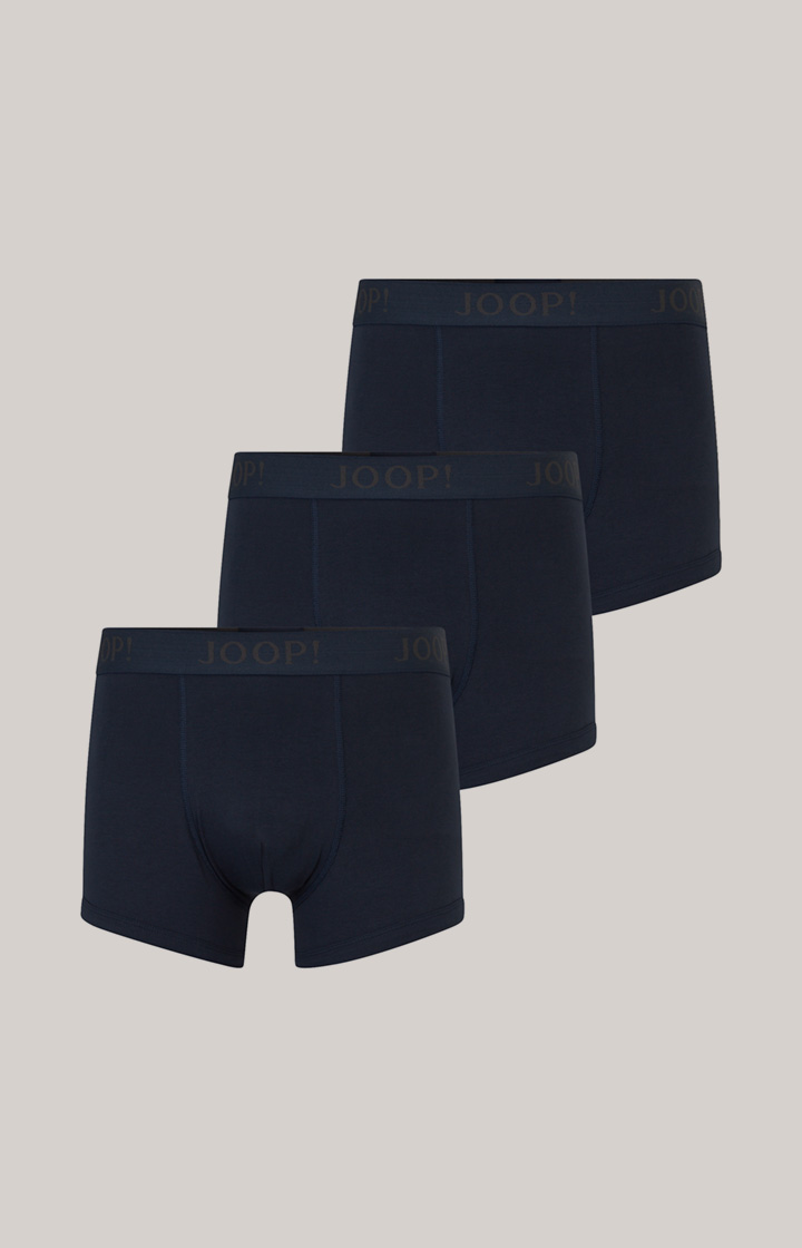 3-Pack of Fine Cotton Stretch Boxers in Dark Blue