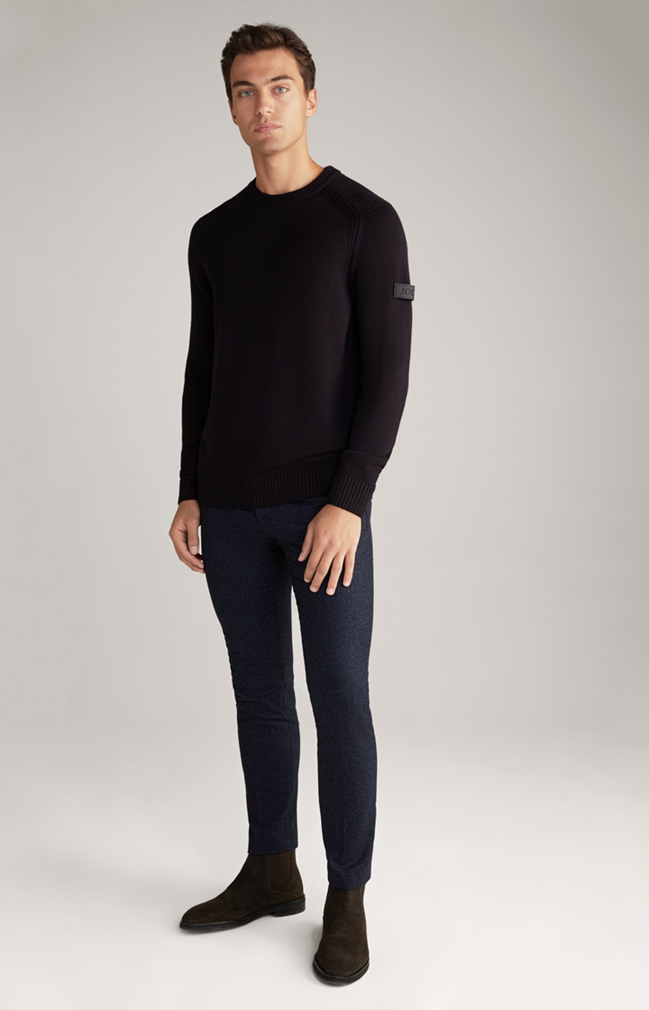 Knitted Timmo Pullover in Dark Blue