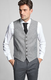 Weste Wackno in Dunkelgrau meliert