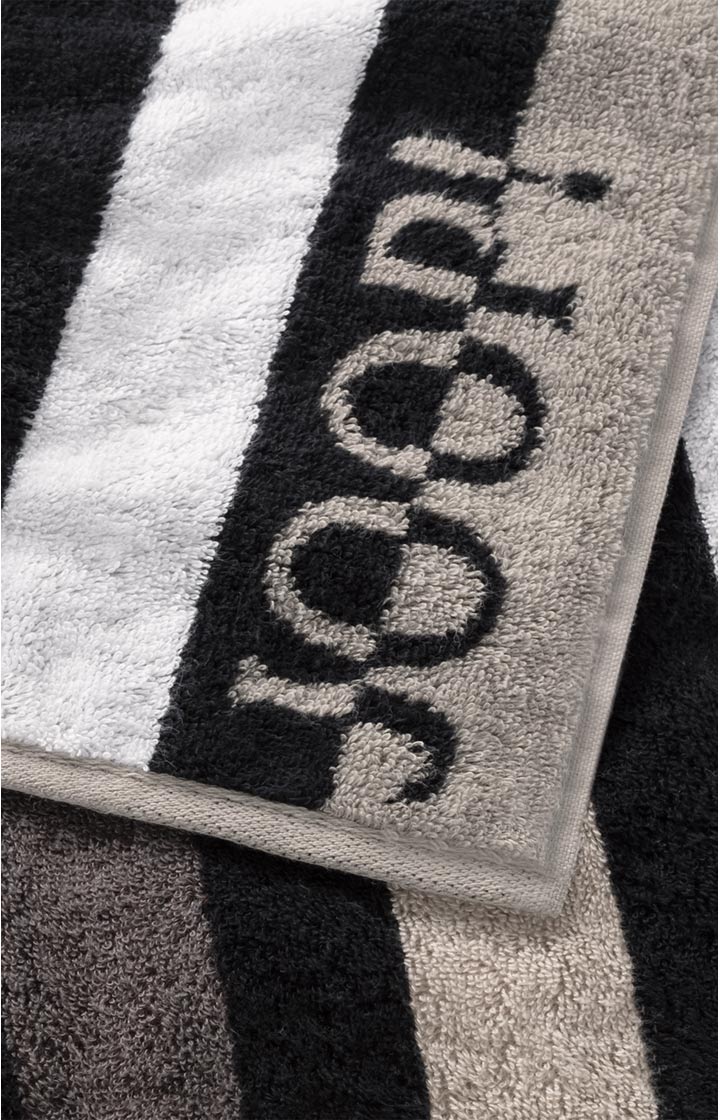 JOOP! TONE STRIPES hand towel in platinum stripe