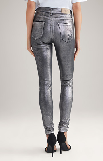 Jeansy w kolorze antracytowo-srebrnym