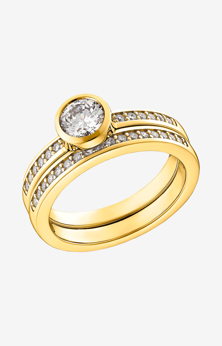 Image of Ring mit Zirkonia in Gelbgold