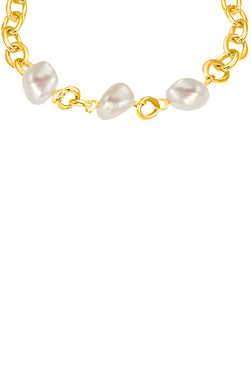 Armband mit Perlen in Gold