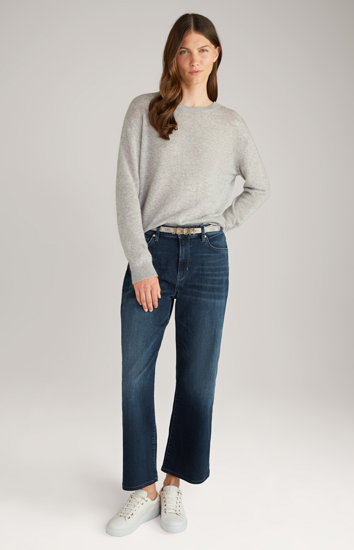 Cashmere Knitted Sweater in Grey Marl