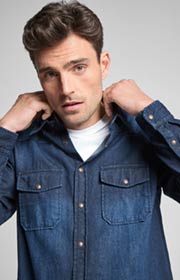 Denim-Hemd Henrik in Dunkelblau