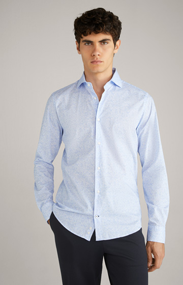 Pai Shirt in a Pastel Blue Pattern