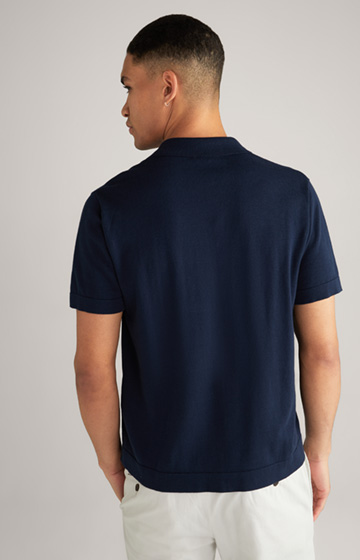 Limeos Cotton Knit Shirt in Dark Blue