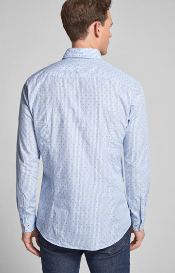 Hemd Pajos-W in Blau/Weiß gemustert