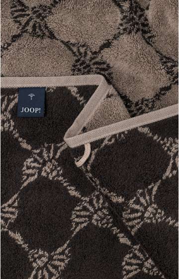 Ręcznik kąpielowy CLASSIC CORNFLOWER marki JOOP! w kolorze mokki, 80 x 150 cm