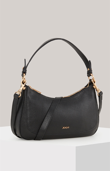 Estate Loreen Leather Shoulder Bag in Black