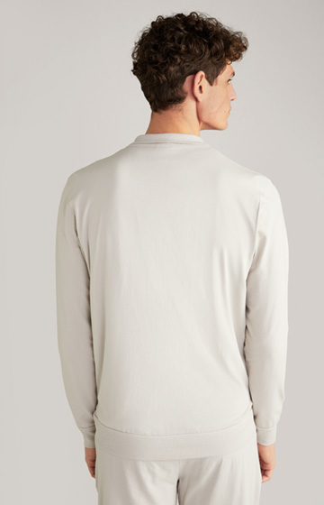 Loungewear Sweatshirt Jacket in Light Beige