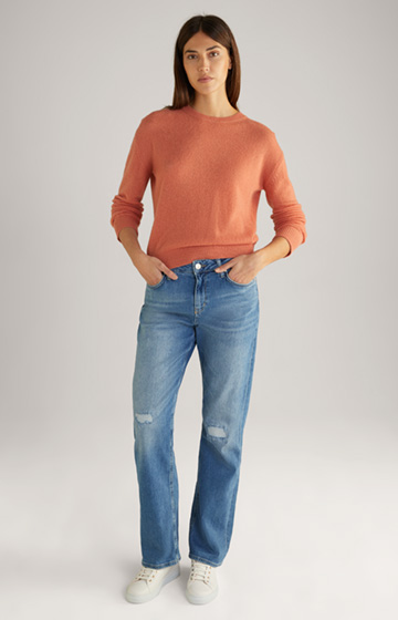 Cashmere-Pullover in Apricot