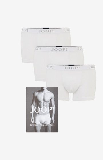 3er-Pack Fine Cotton-Stretch Boxer in Weiß