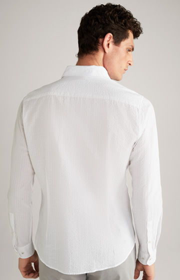 Baumwoll-Leinen-Hemd Pai in Weiß